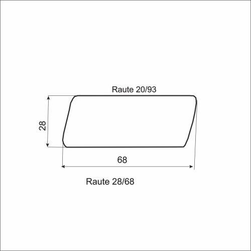 Fasádní profil Raute modřín  sibiřský 28x68x2700 A/B