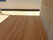 Terasové prkno modřín sibiřský jemná/jemná 27/142/4000 A/B