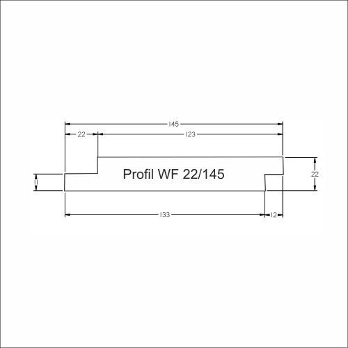 Fasádní profil WF modřín  sibiřský 22mm A/B