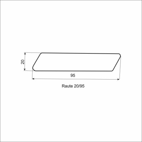 Fasádní profil Raute modřín severský 20x95x5000 A/B