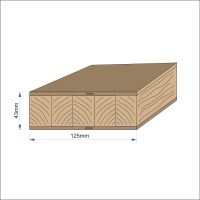 Sendvičový hranol Dub průběžný 43x125x1650 A