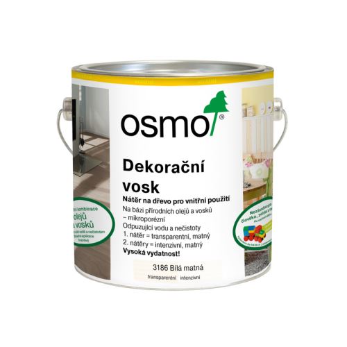 3186 Dekorační vosk intenzivní bílý mat